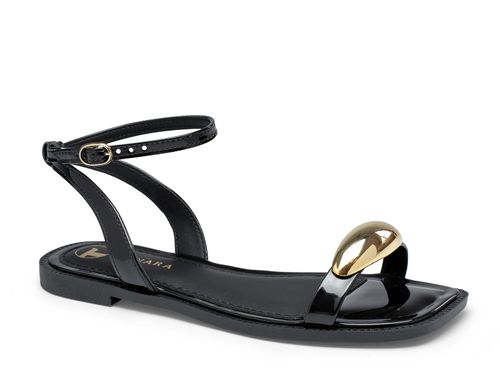 SANDALIAS FLATS TANARA NEGRO T8622.0001.M86221