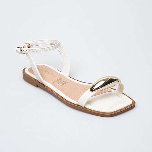 SANDALIAS FLATS TANARA BLANCO T8622.0002.M86222